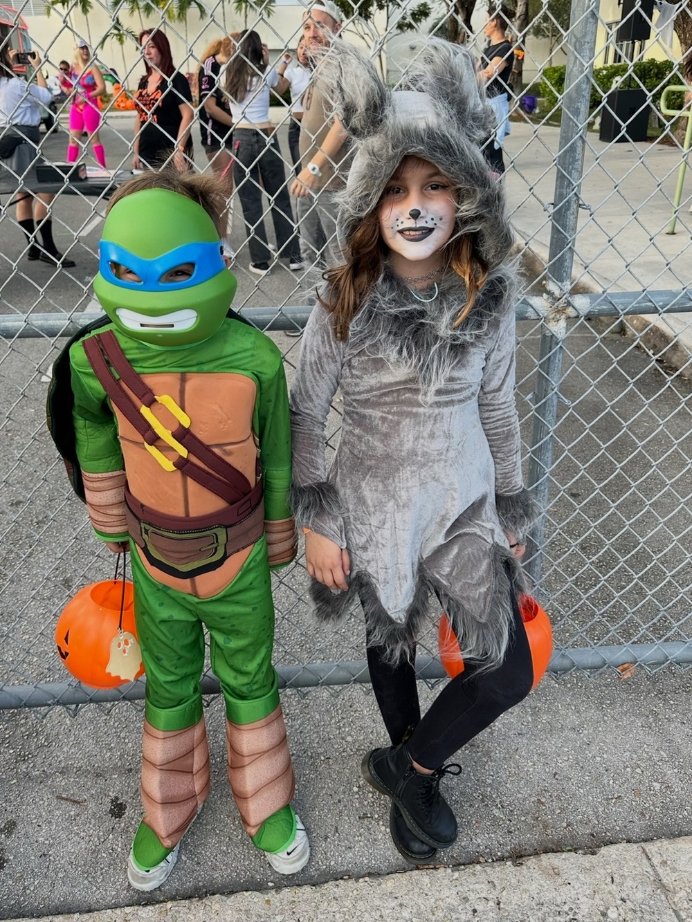 Kids Faux Fur wolf costume- Gray